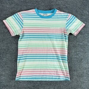 Odd Future Striped T-Shirt Womens Small Pastel Blue Pink Green Short Sleeve Tee